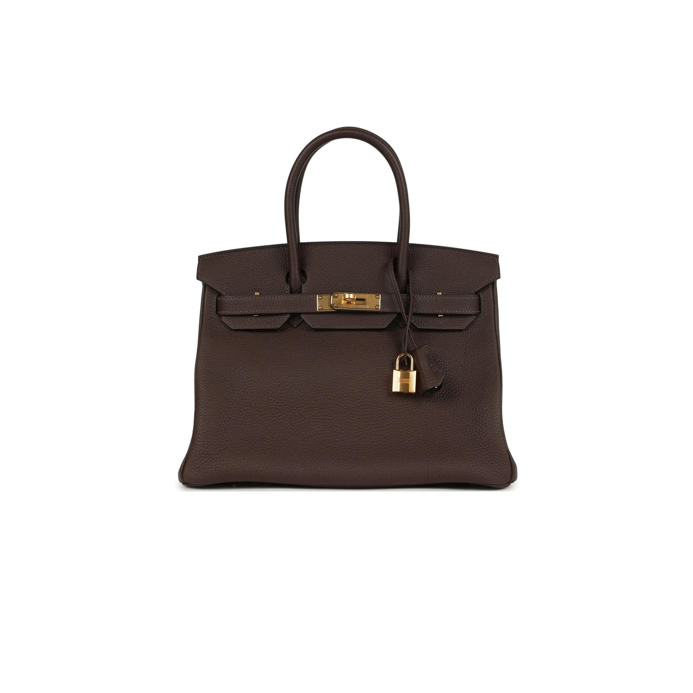 HERMES BIRKIN 30 TOGO CHOCOLATE GOLD HARDWARE (30*22*16cm)